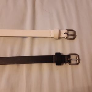 Black and white fashion belts bundle